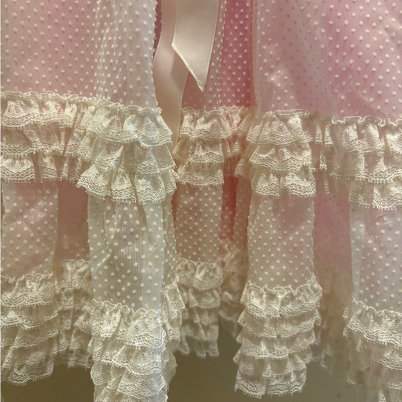 Pink & White Lace Dress w mini world vintage dress Provo, Utah Easter dress - Picture 4 of 7